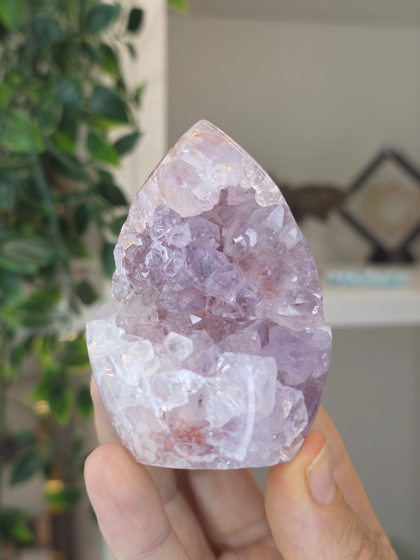 High Grade Madagascan Pink Amethyst Freeform Tear Drop - O