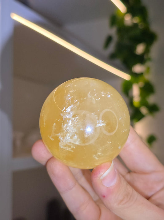 Honey Calcite Sphere C