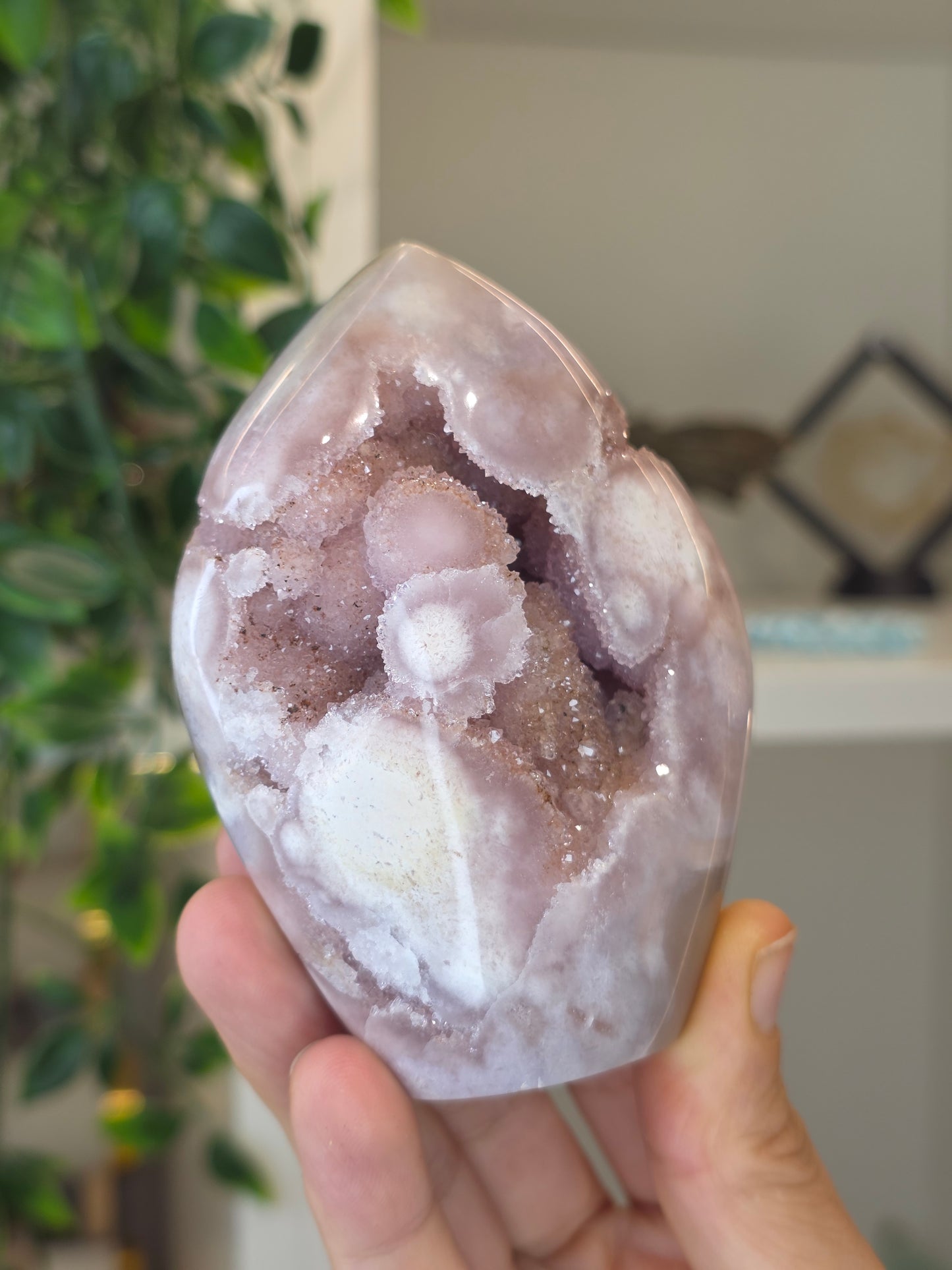 High Grade Madagascan Pink Amethyst Freeform Tear Drop - B