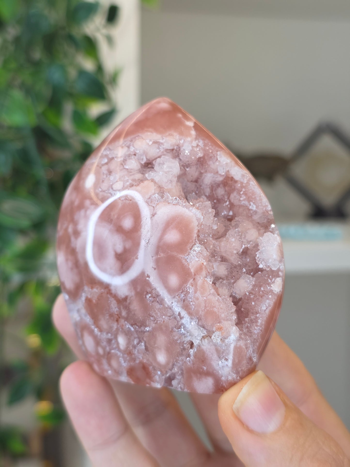High Grade Madagascan Pink Amethyst Freeform Tear Drop - H