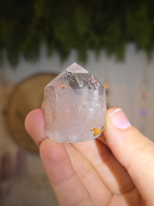 Brazilian Pink Lemurian Quartz Tower A