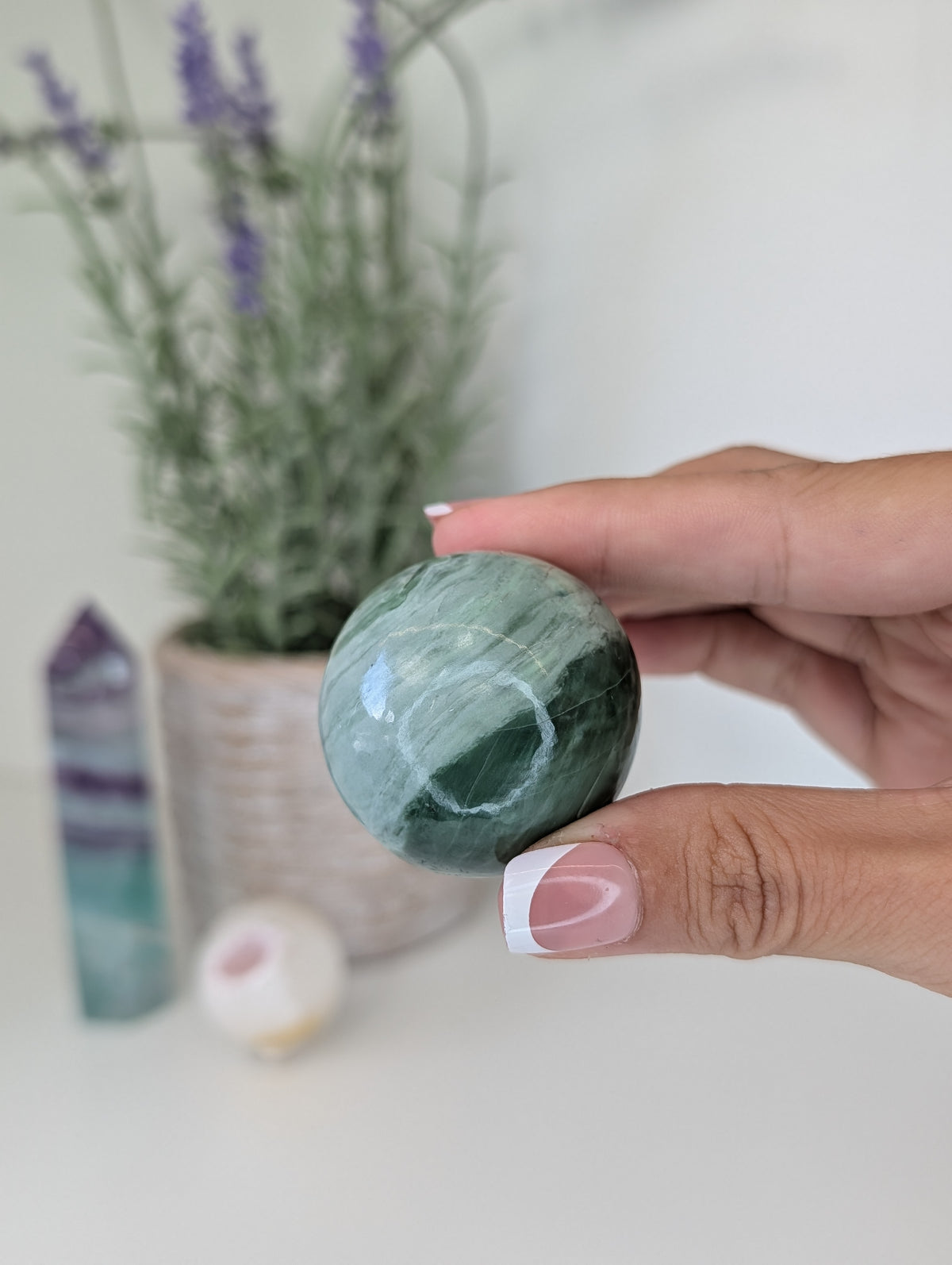 Green Kammererite Spheres from India