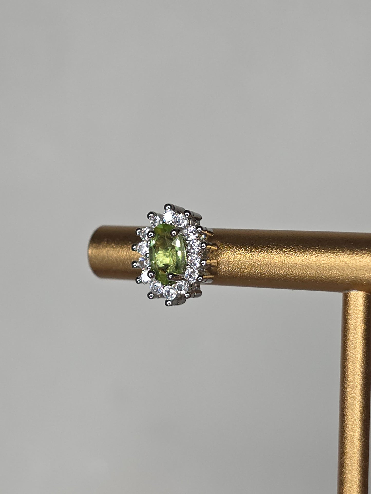 Peridot with Clear Quartz Earrings with S925 Posts