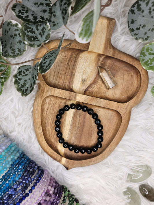 Black Agate 8mm Bracelet - MAS0974