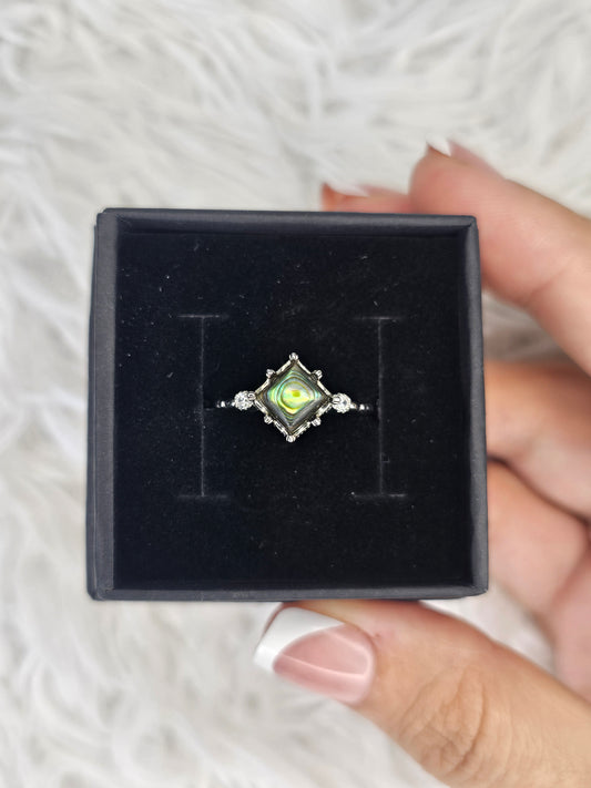 S925 Silver Adjustable Abalone Shell Ring - MAS0938