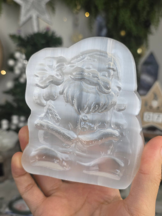 Selenite Santa Bowl - MAS6034