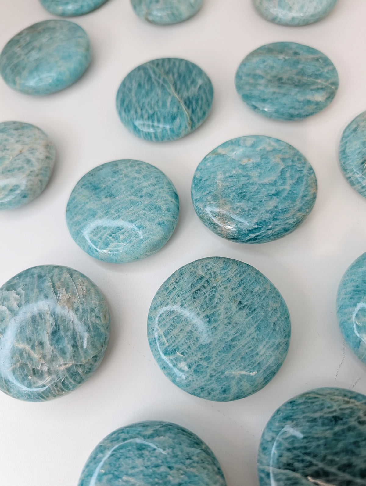 Intuitively Chosen Brazilian Amazonite Round Palm Stones