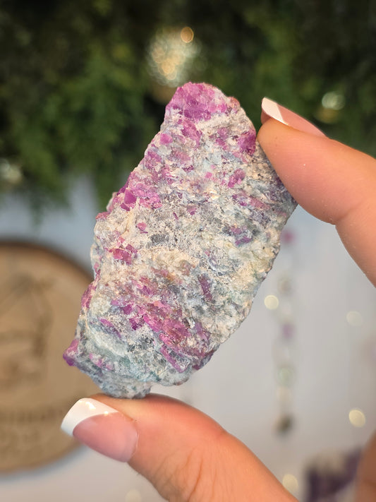 Raw Genuine Ruby with Blue Mica Xiang Jing, China - MAS6106