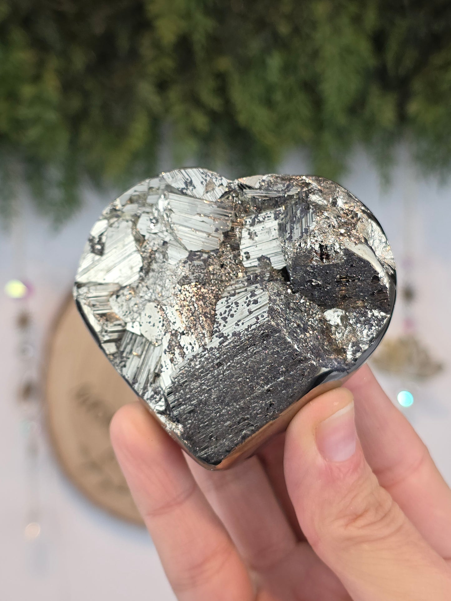 High Grade Peruvian Pyrite Heart