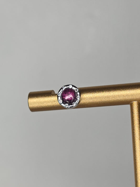 Purple Mica Earrings with S925 Posts