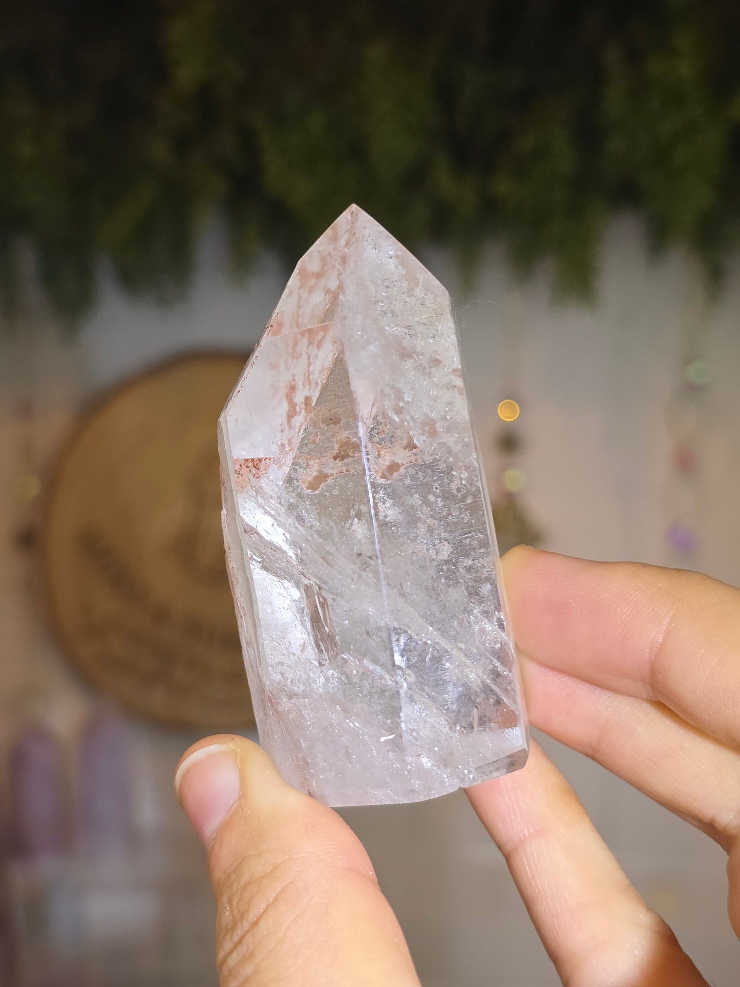 Brazilian Pink Lemurian Quartz Tower E