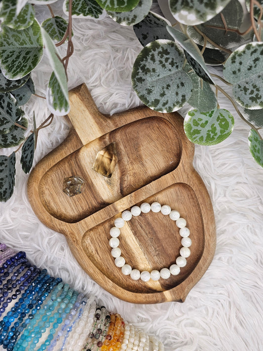 Mother of Pearl Shell 8mm Bracelet - MAS1033