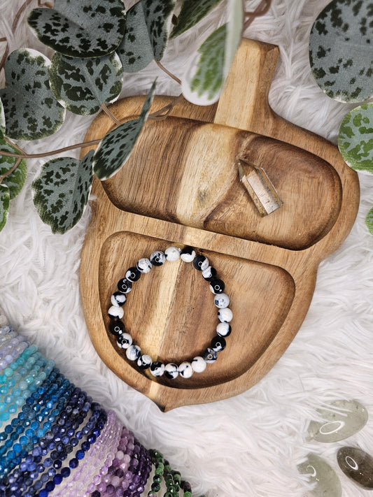 Orca Agate 8mm Bracelet - MAS0975