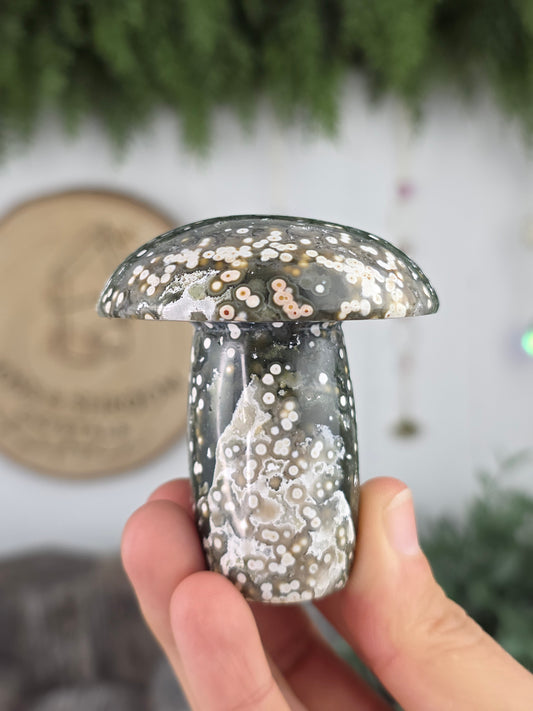 8th Vein Ocean Jasper Mushroom D