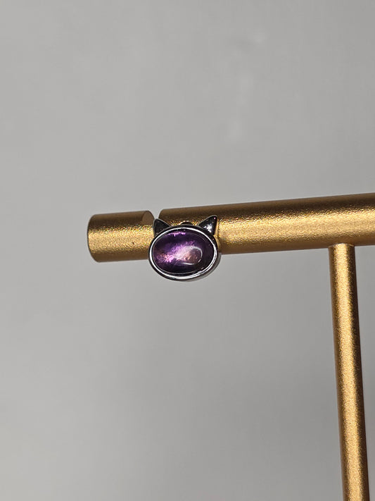 Ametrine Cat Earrings with S925 Posts