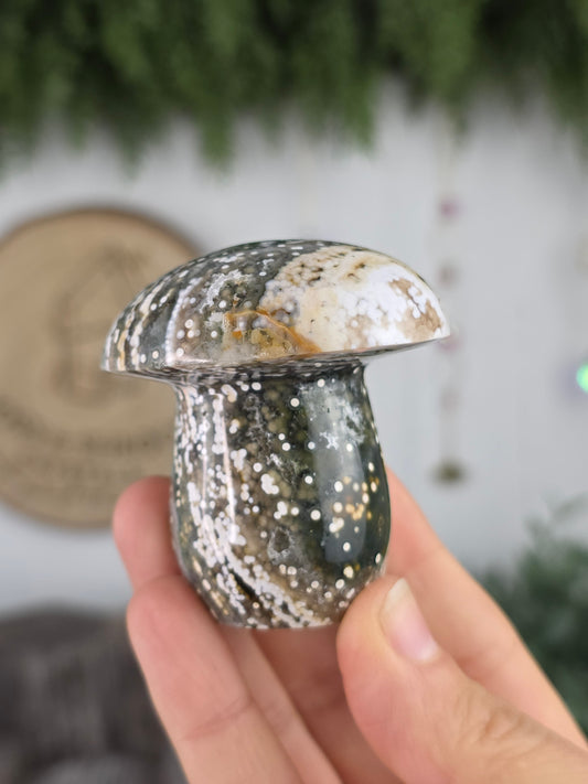 8th Vein Ocean Jasper Mushroom A