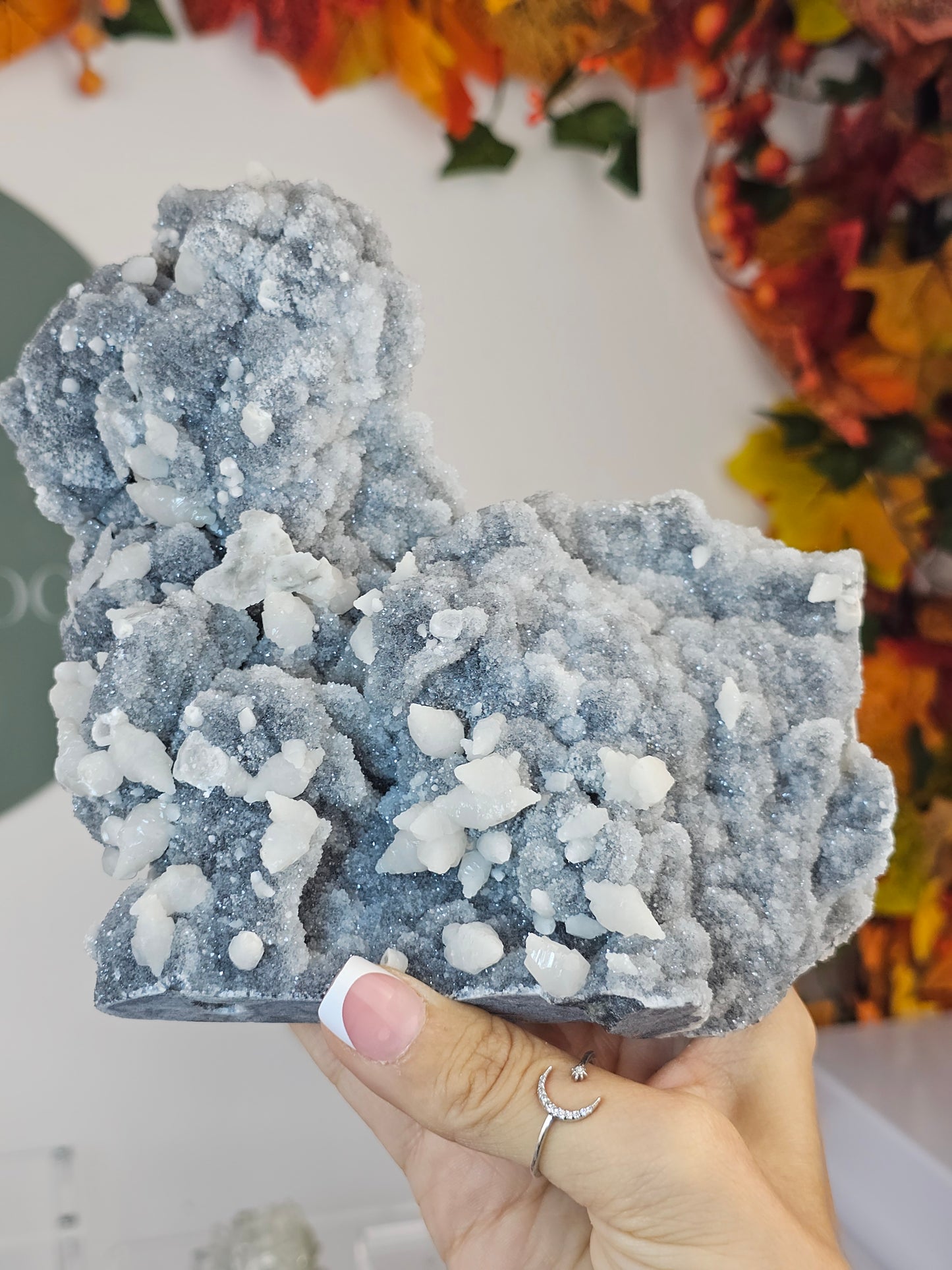 Sugar Quartz with Tooth Calcite from Fuijan, China - MAS2342