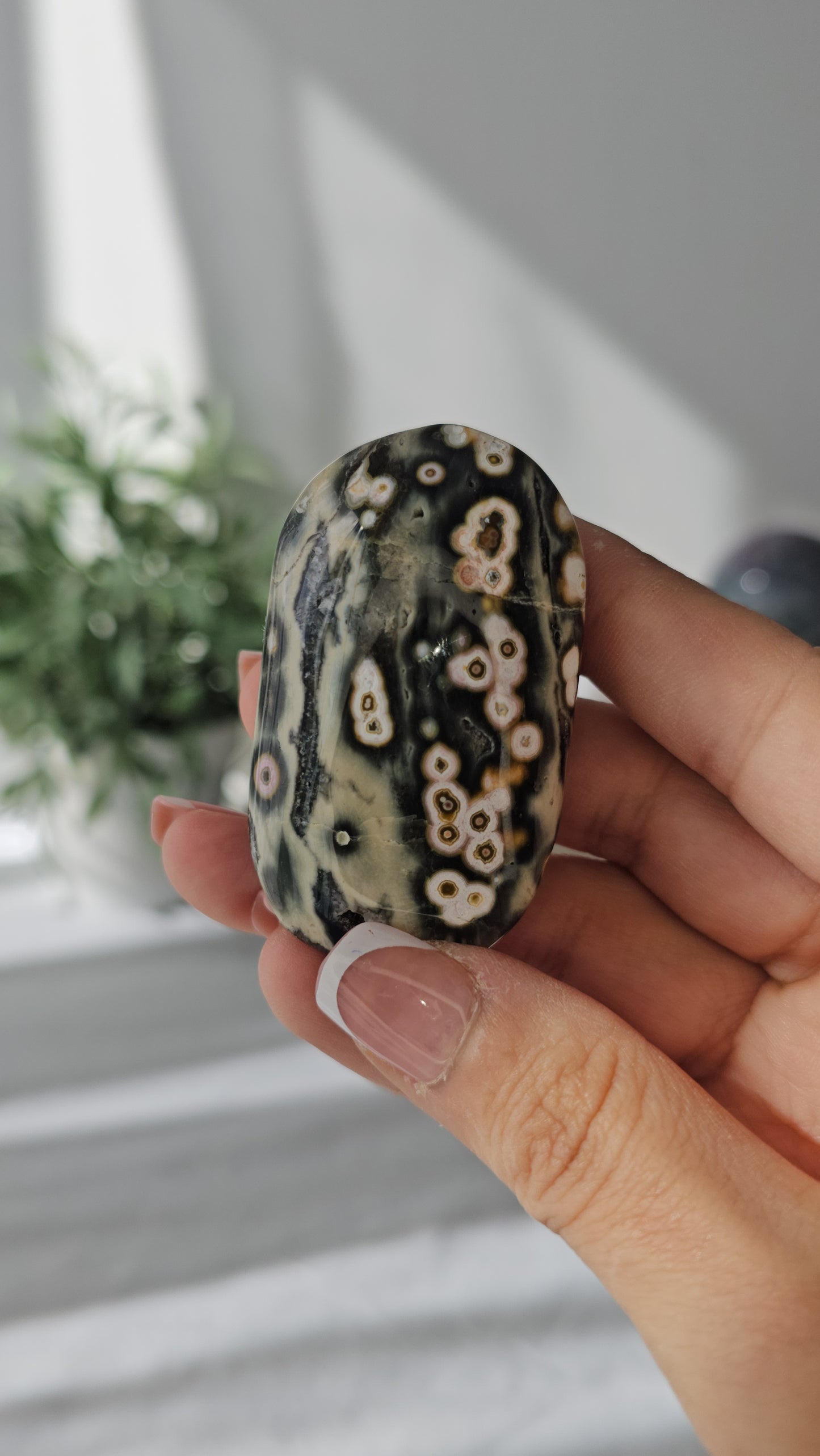 8th Vein Ocean Jasper Palm  - MAS0382