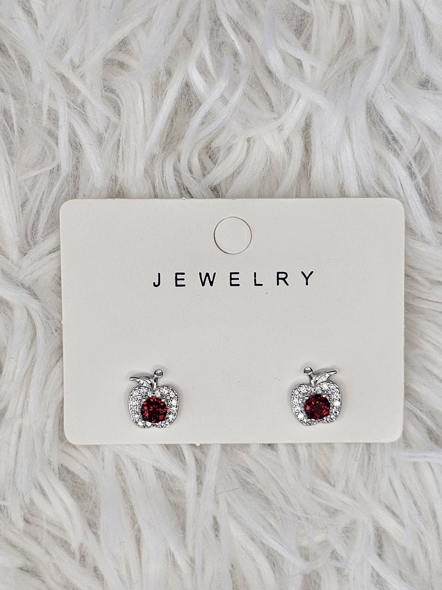 S925 Silver Garnet Earrings - MAS0852
