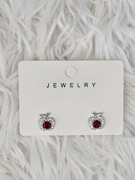 S925 Silver Garnet Earrings - MAS0852