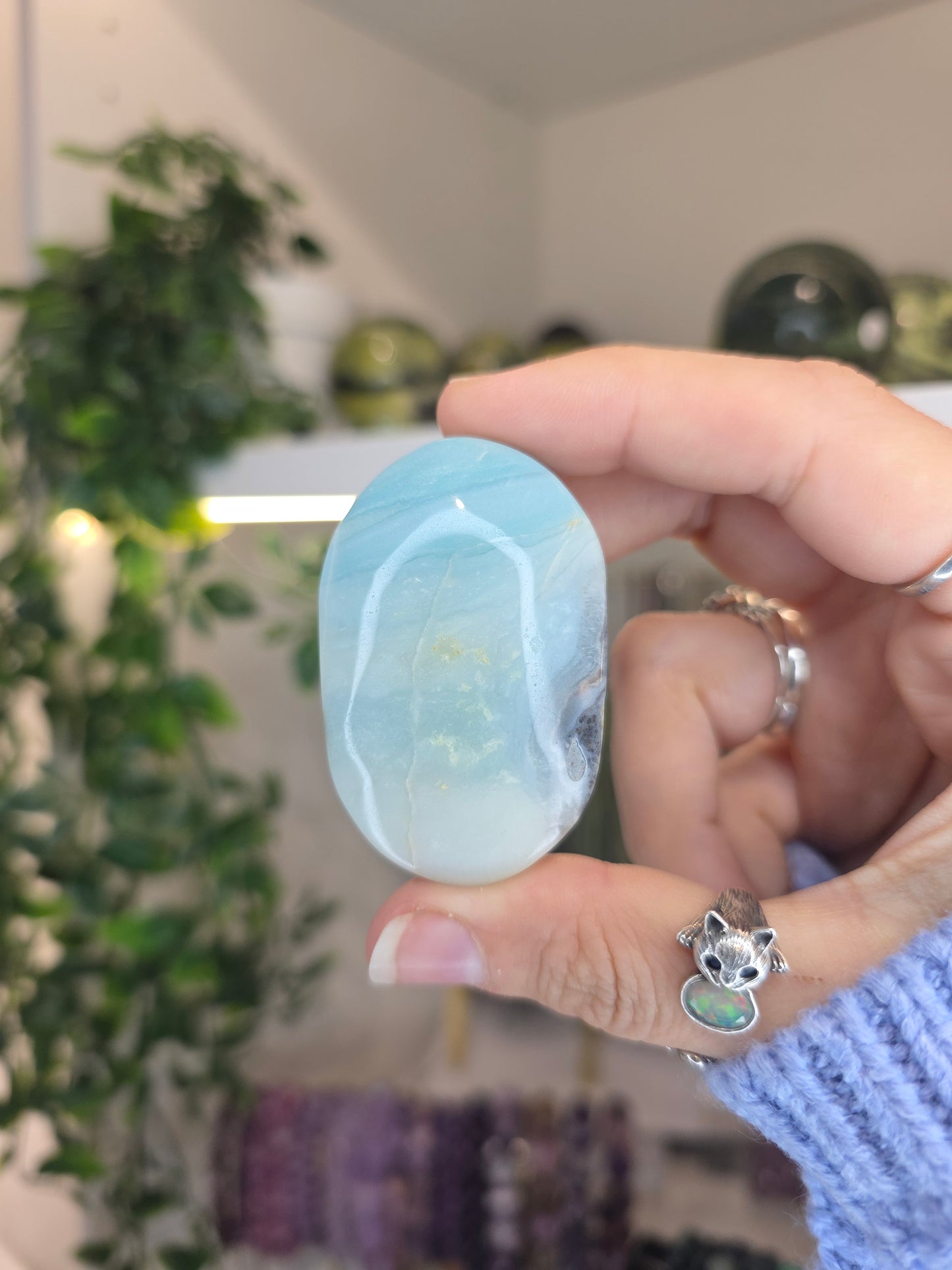 Blue Aragonite Palms