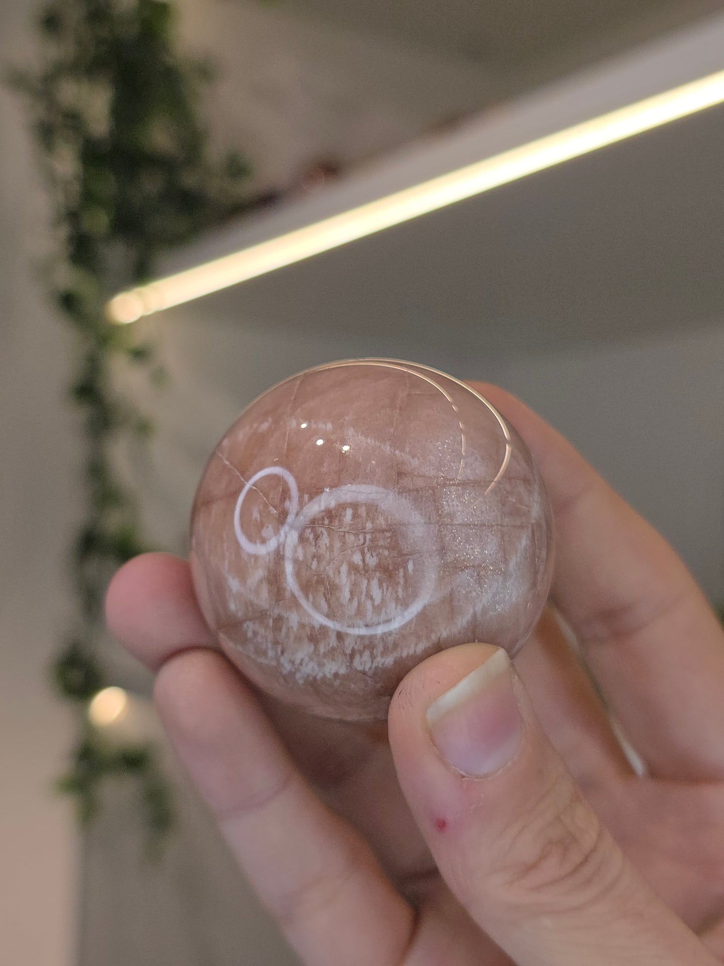 Peach Moonstone Spheres