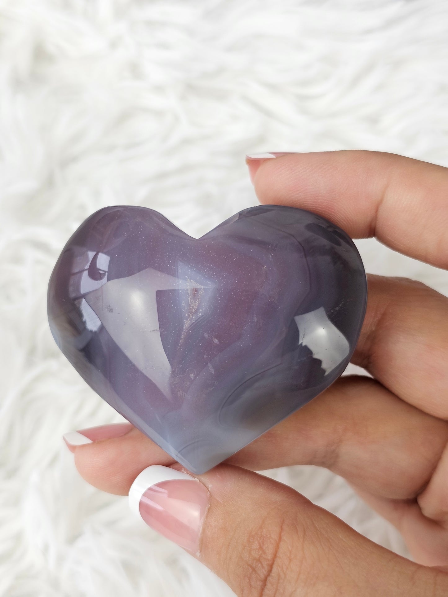 Botswana Agate Heart - MAS0724