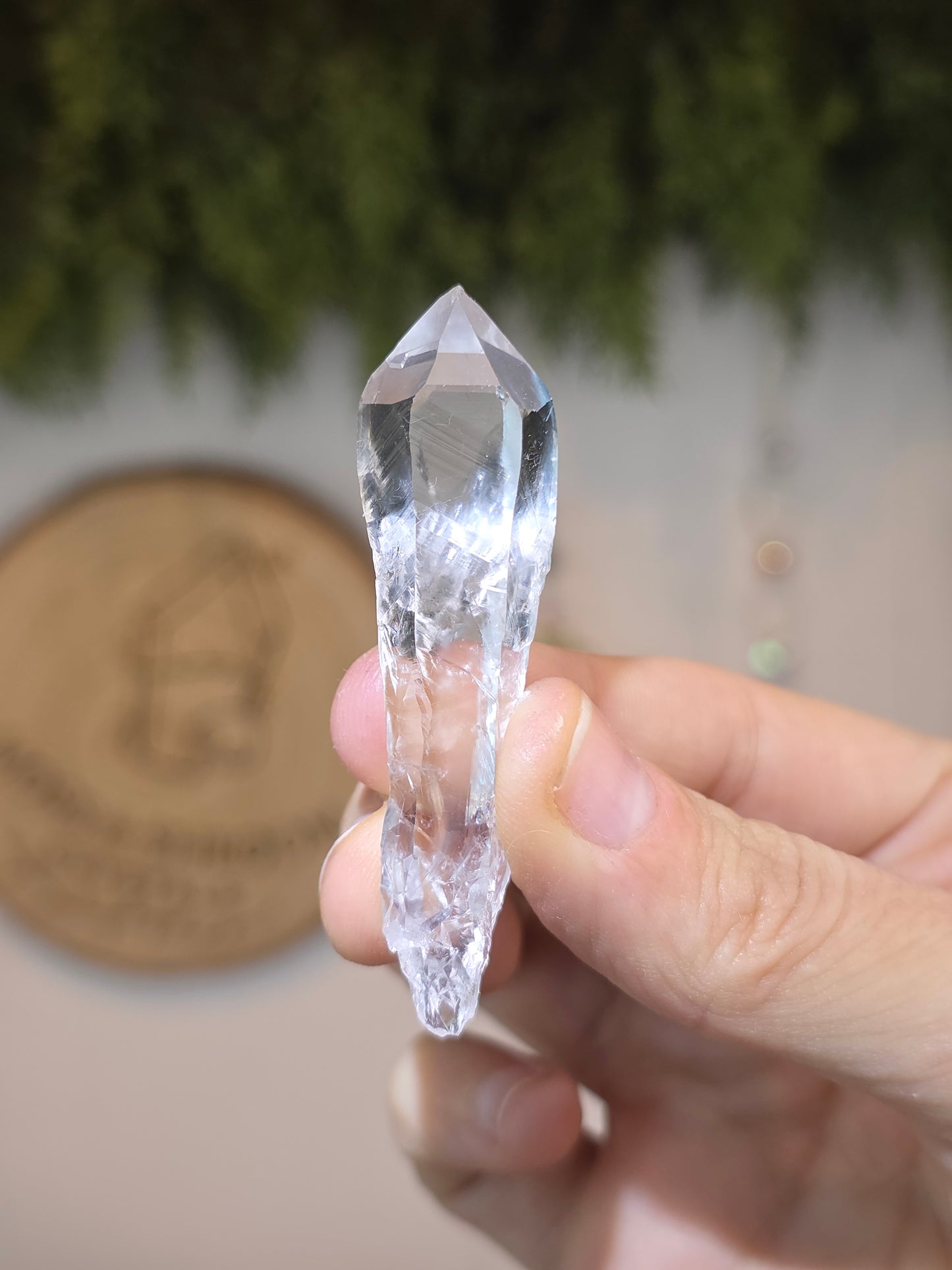 White Amethyst Root Point from Uruguay