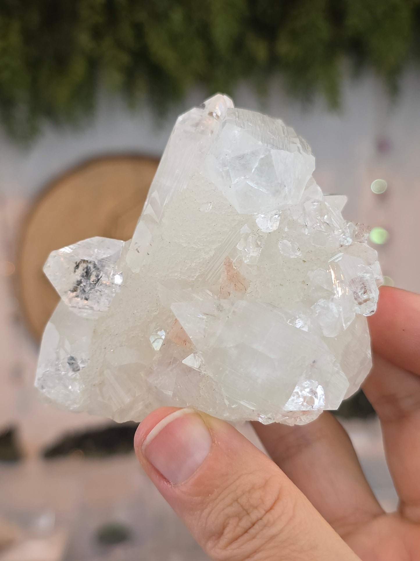 Diamond Apophyllite with Stilbite from Maharashtra, India B
