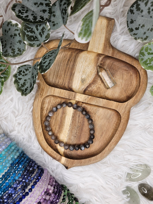 Black Moonstone 7mm Bracelet - MAS0972