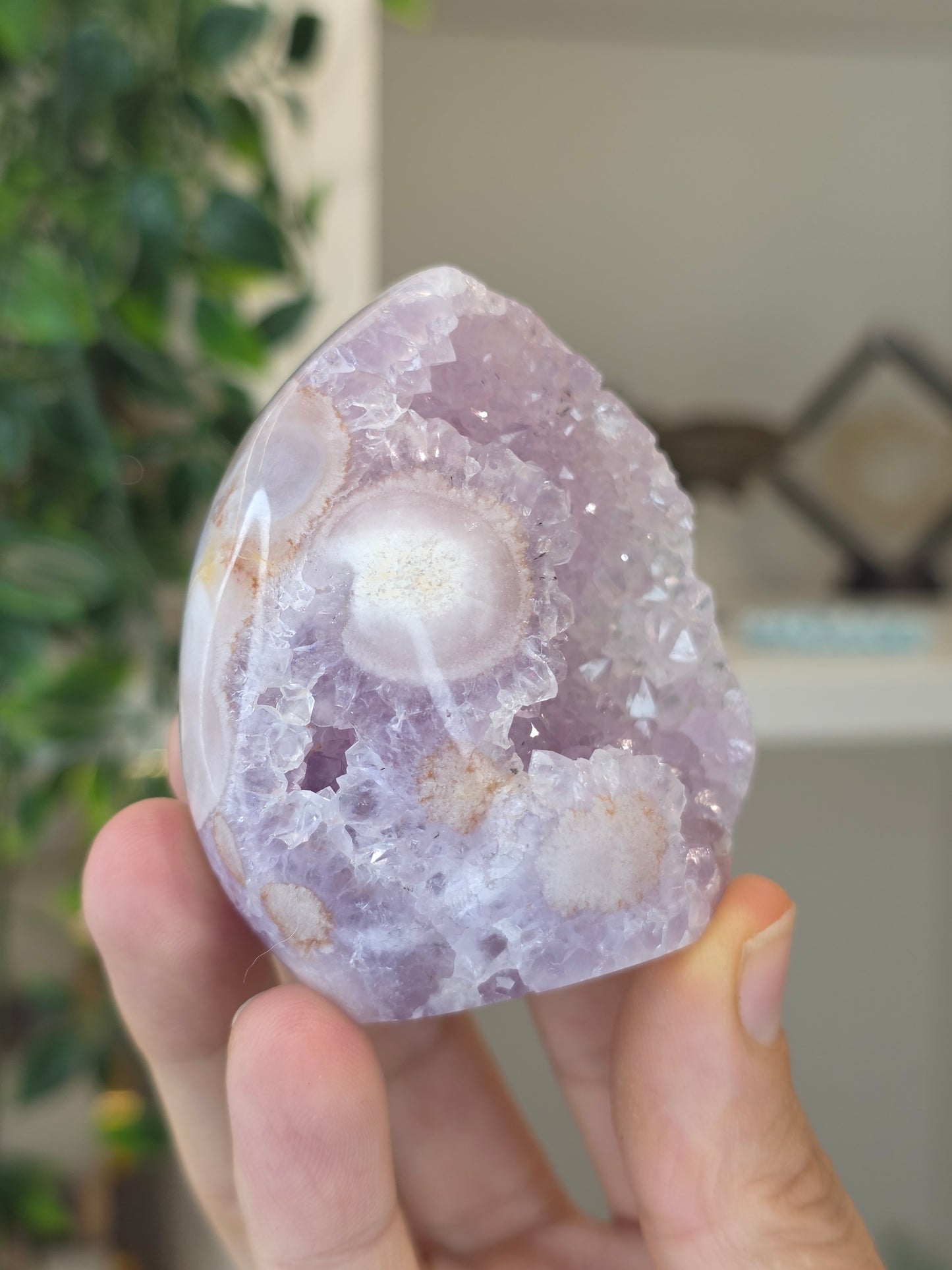 High Grade Madagascan Pink Amethyst Freeform Tear Drop - N