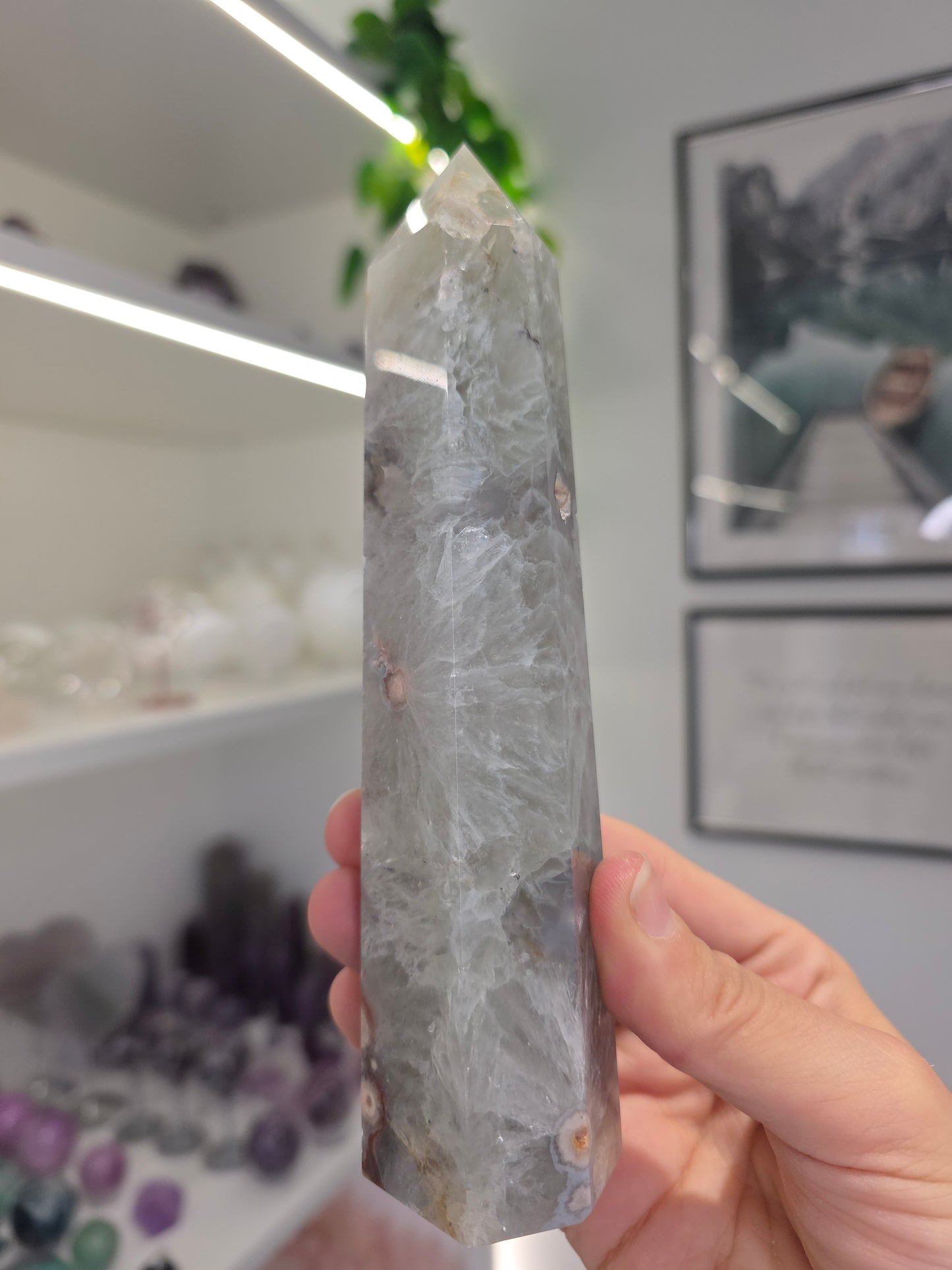 Green Flower Agate Tower B