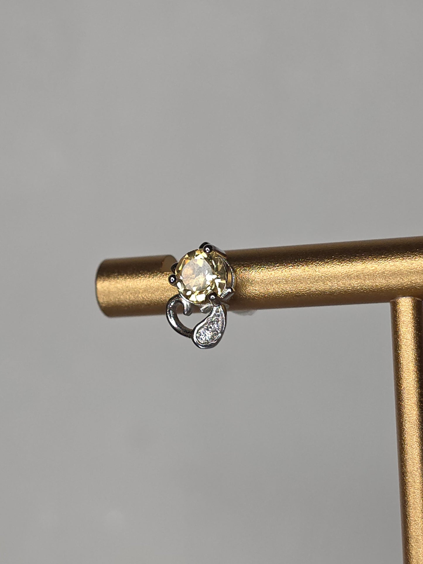 Natural Citrine Cat Earrings with S925 Posts