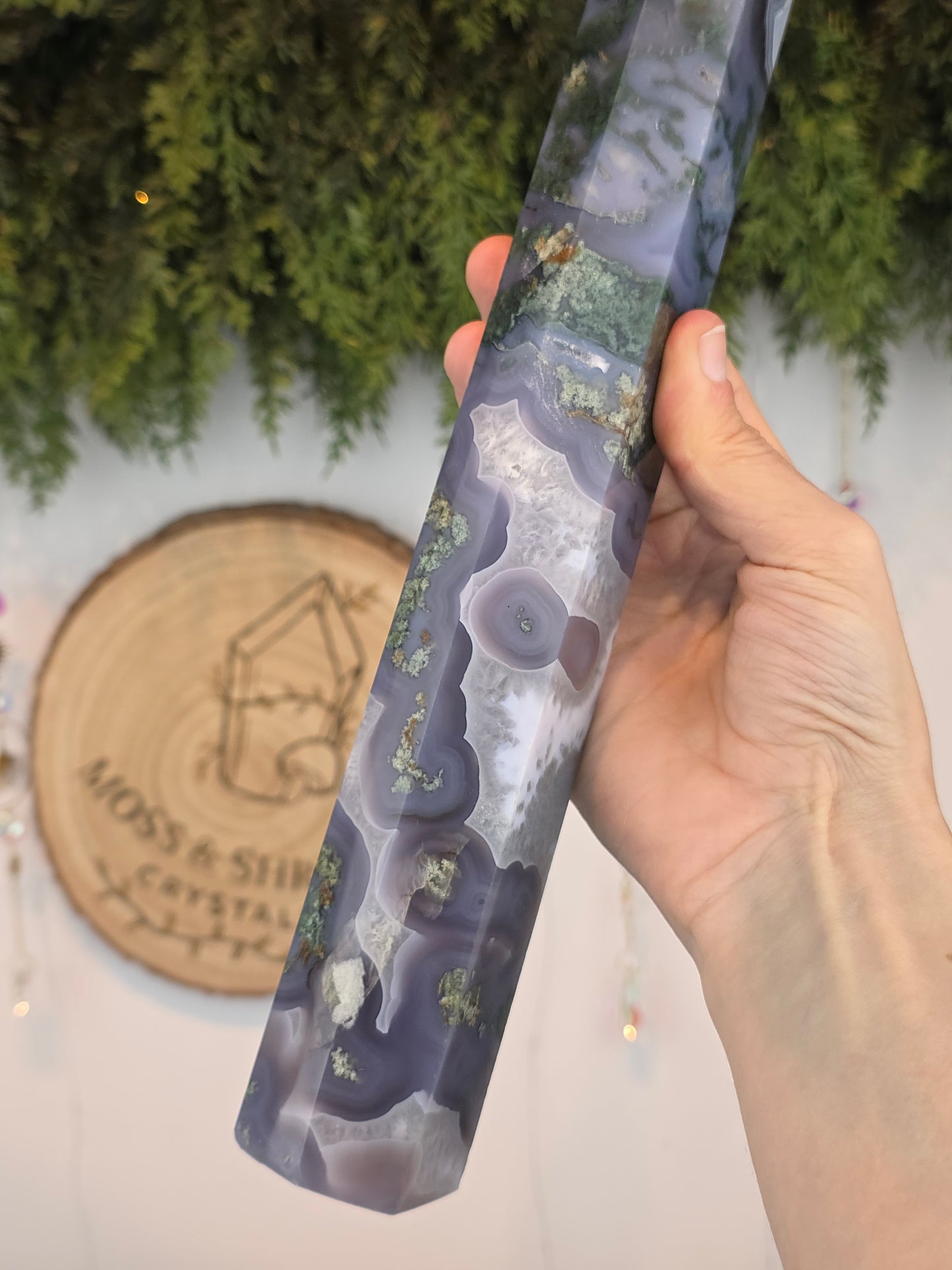 Moss Agate Statement Tower