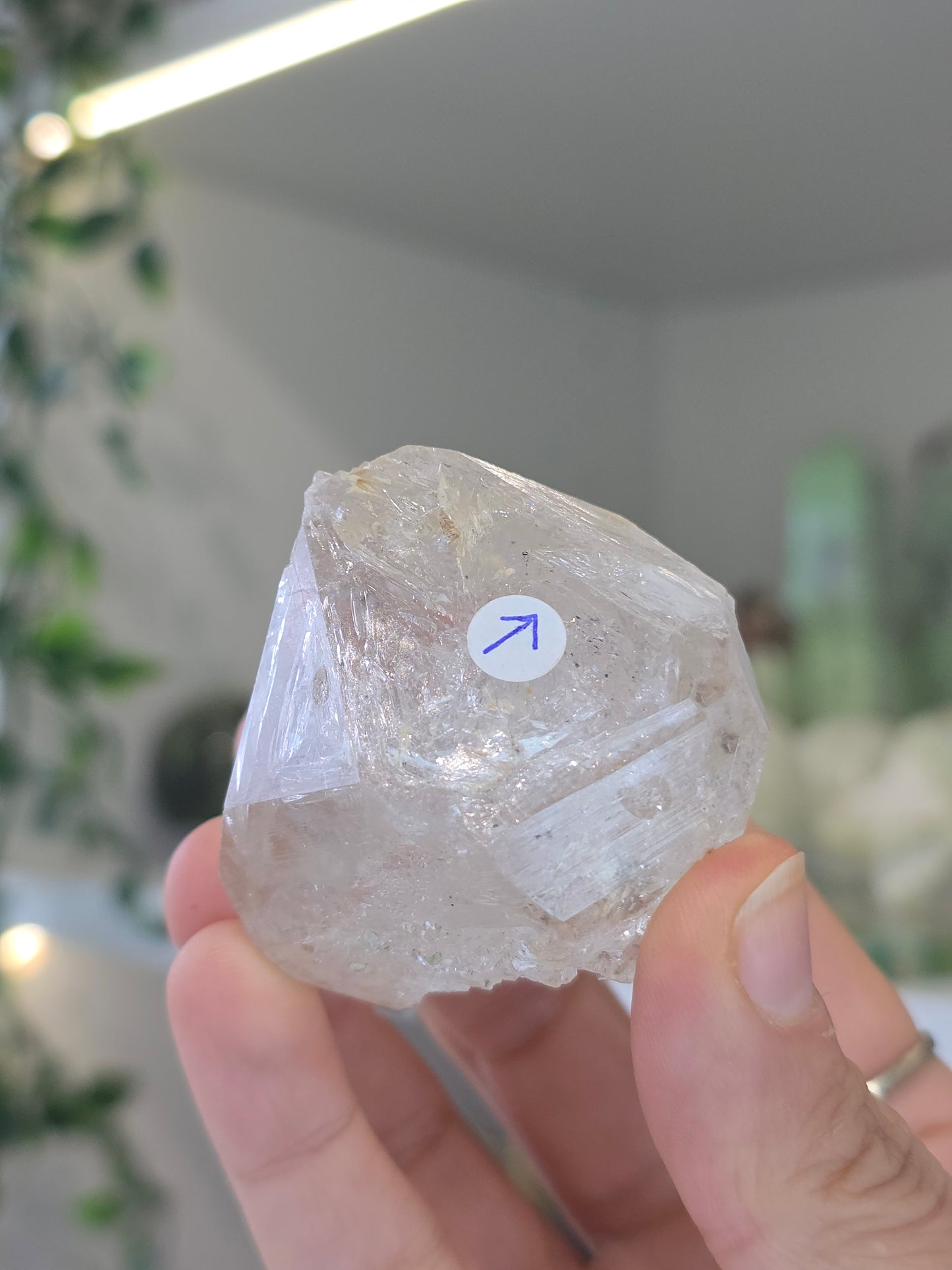 Enhydro Fenster Quartz (Elestial Quartz, Windows Quartz) from Paredon, Coahuila, Mexico