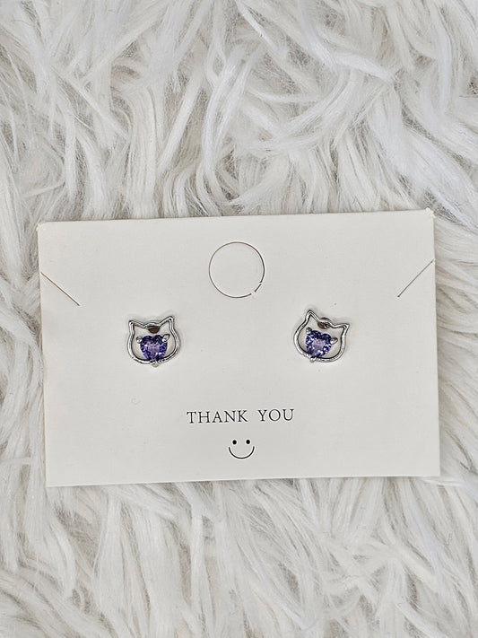S925 Silver Blue Clear Quartz Earrings - MAS0862