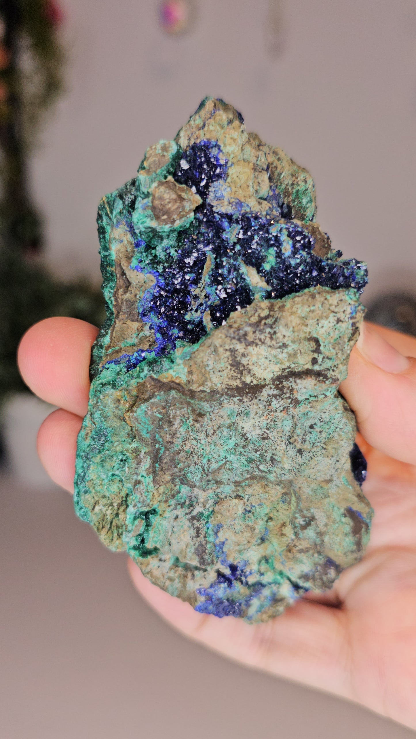 Azurite with Malachite Specimen K - MAS0502