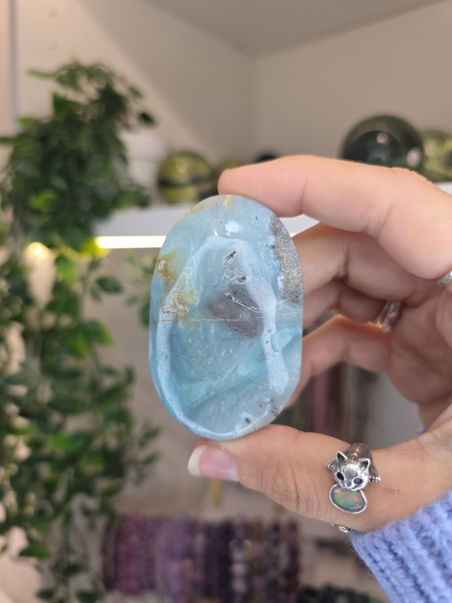 Blue Aragonite Palms