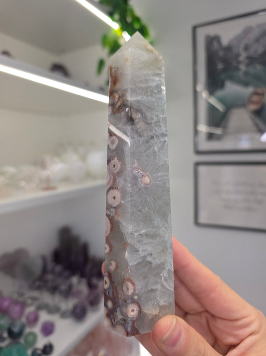 Green Flower Agate Tower B