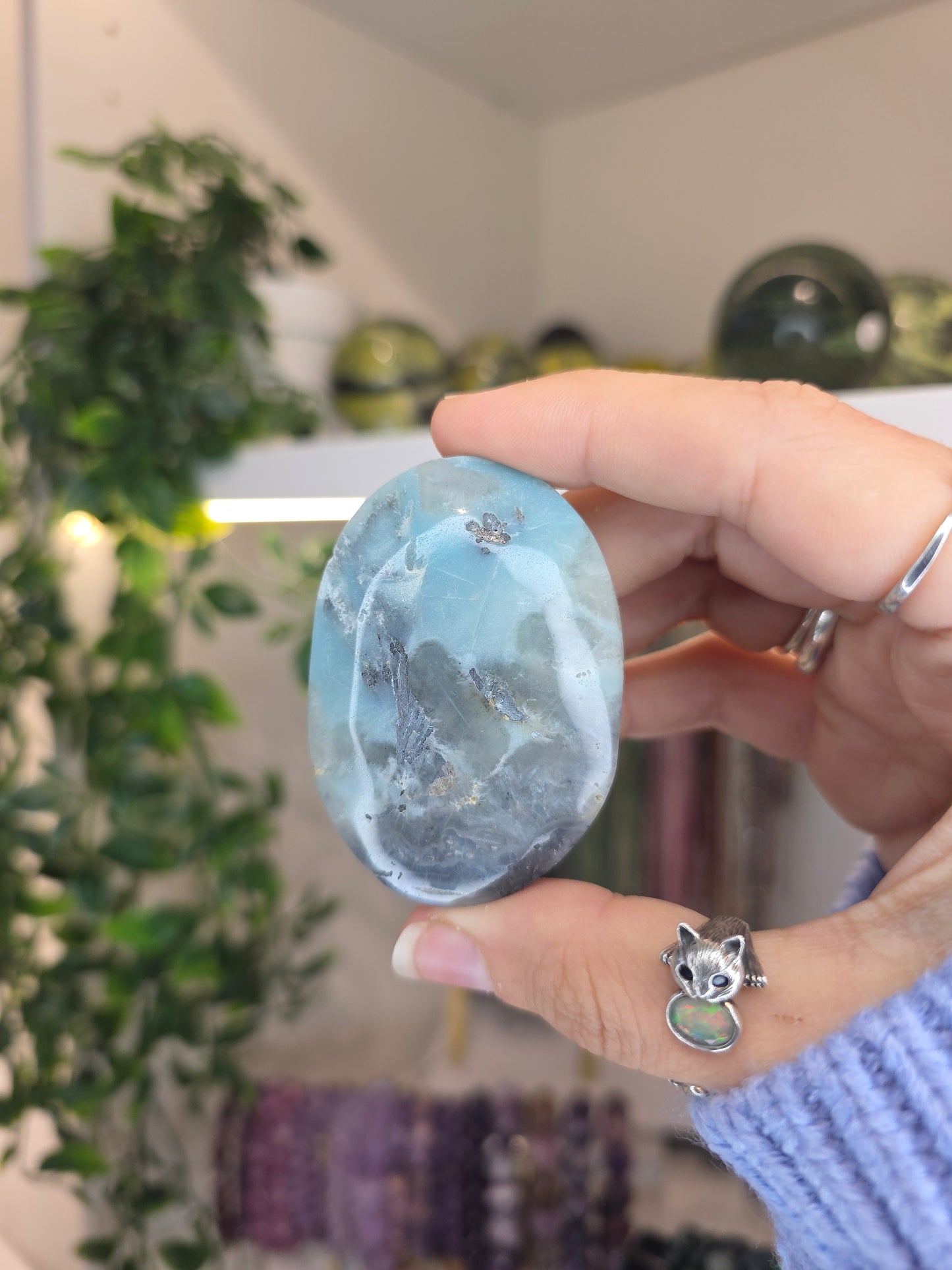 Blue Aragonite Palms