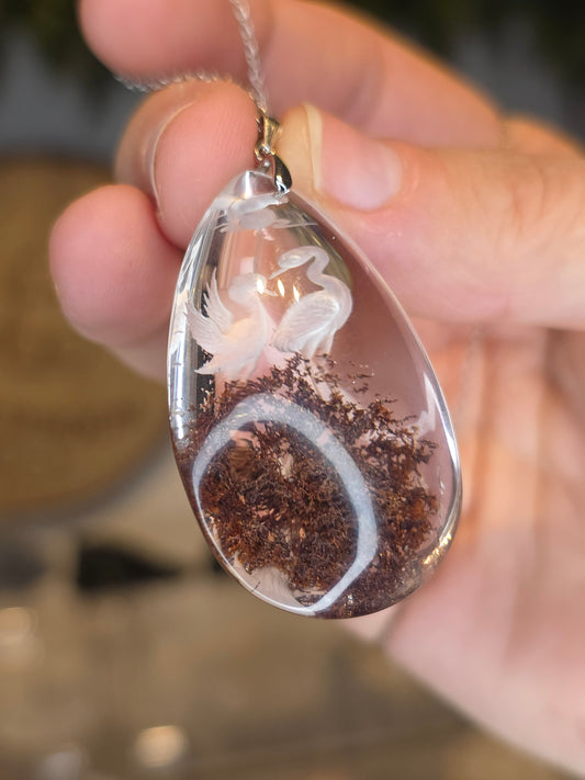 Hand Engraved HG Garden Quartz Necklace
