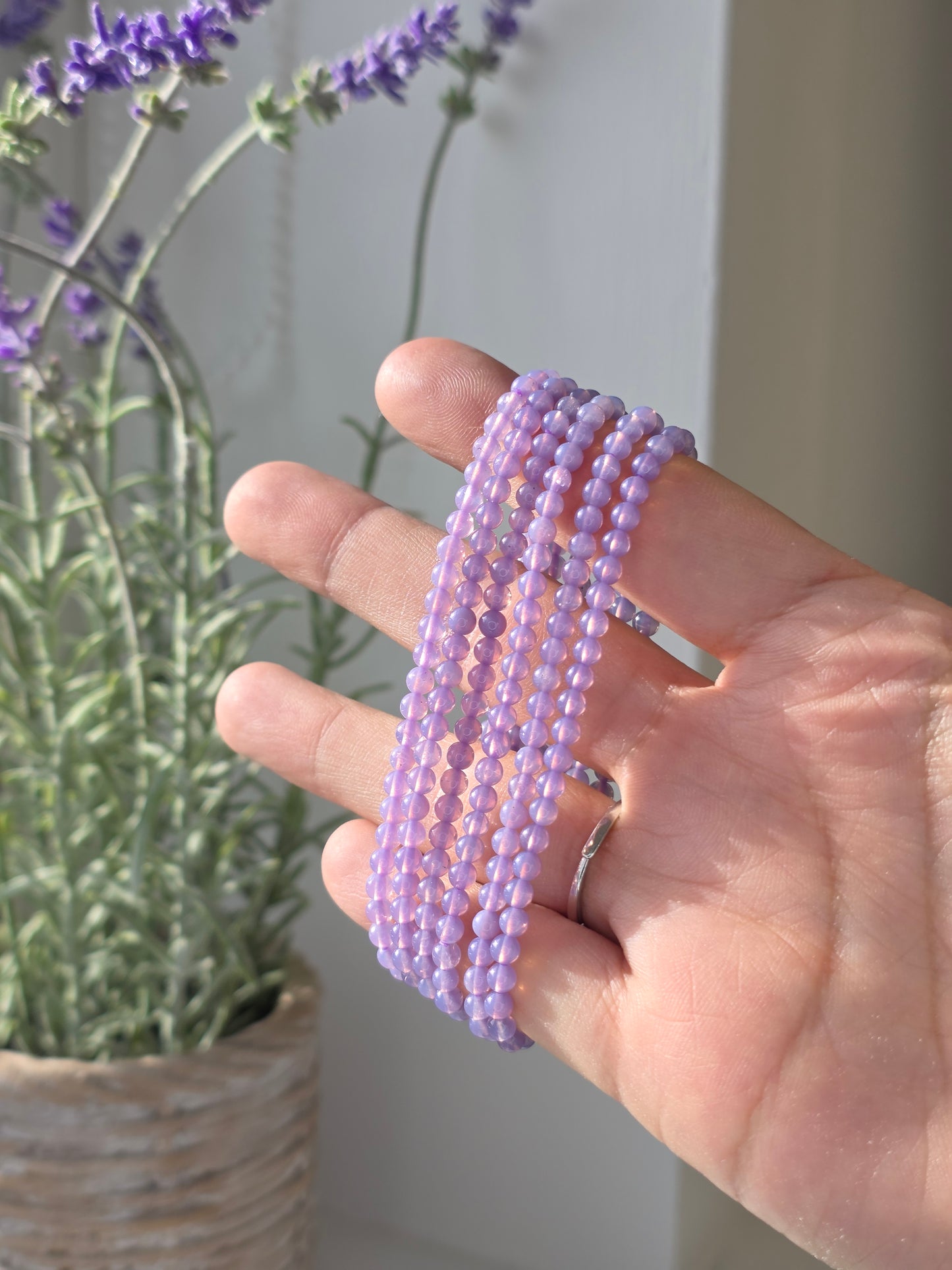 Lavender Moon - Round Bead Bracelet 3.5mm
