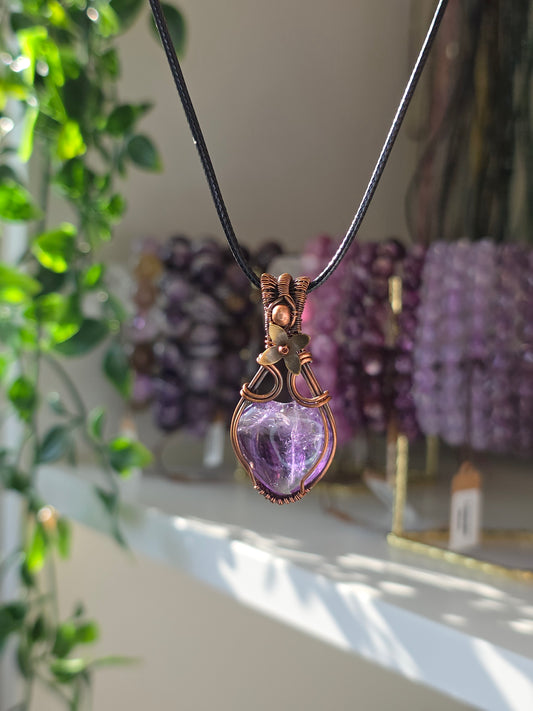Hand Wrapped Lavender Amethyst Necklace