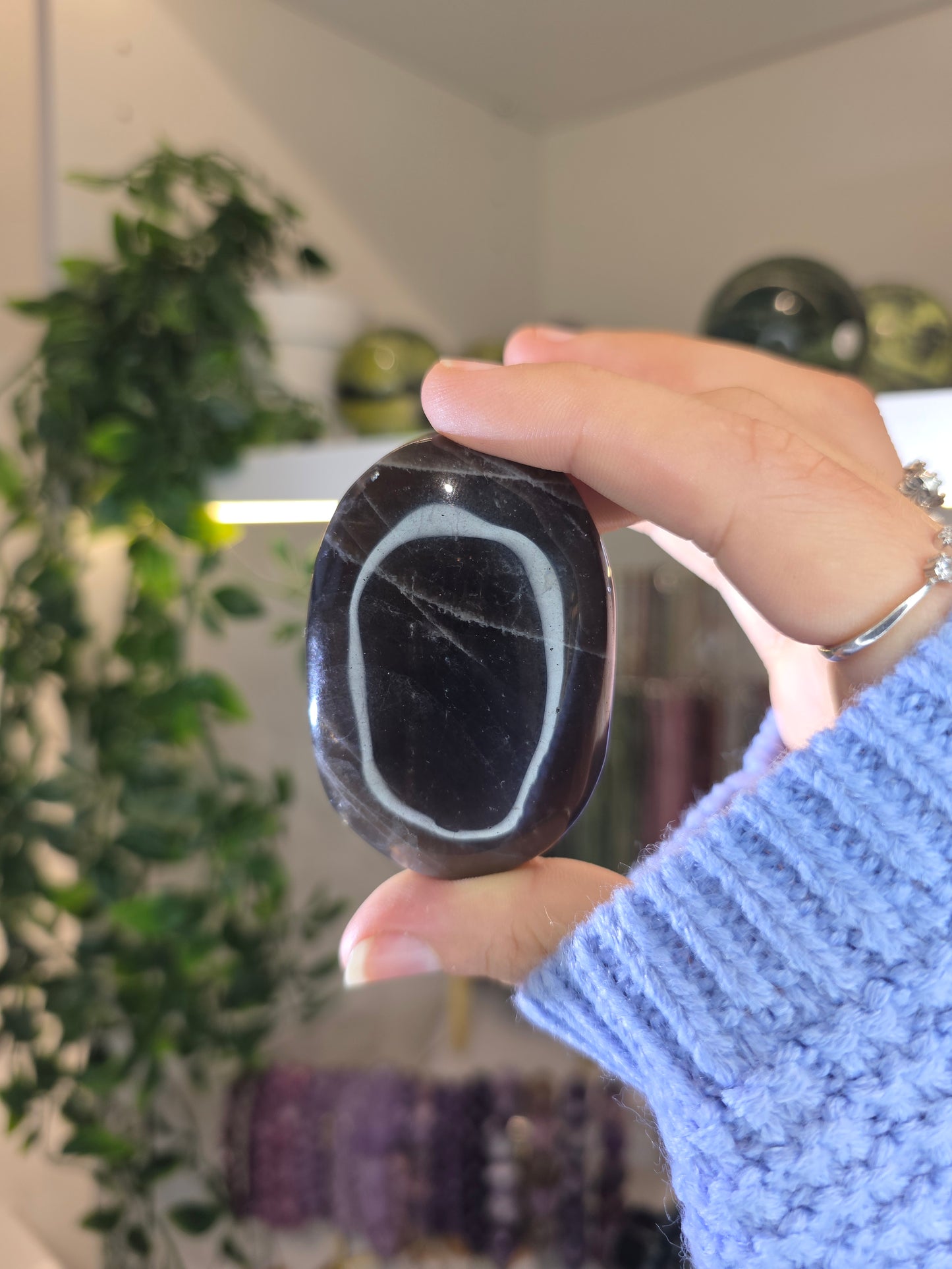 Black Rose Quartz Palms