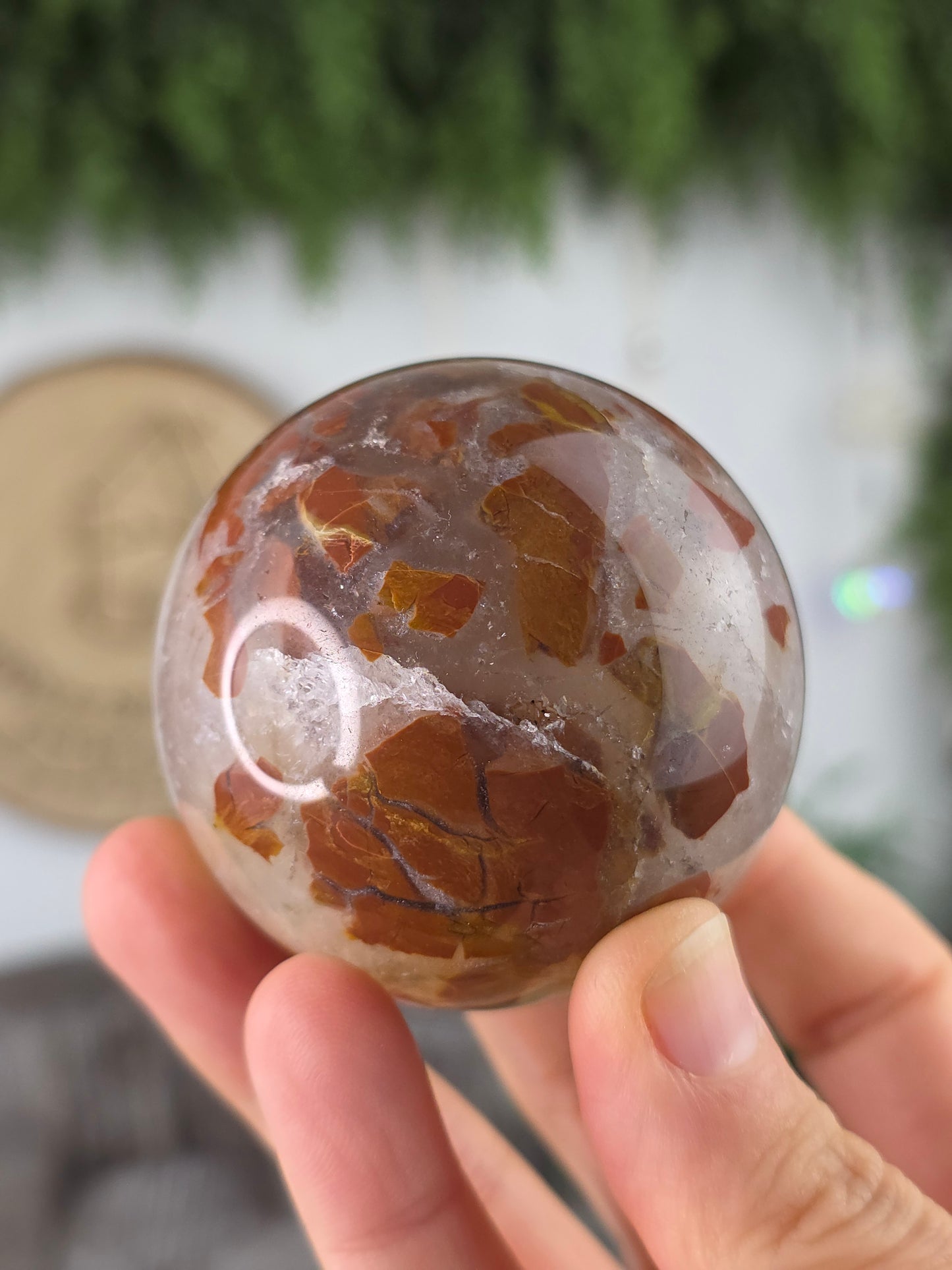 Brecciated Jasper Sphere