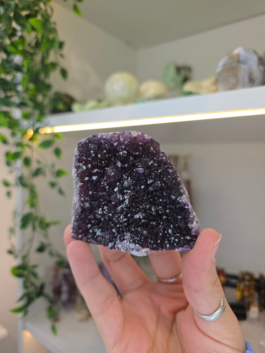 'Alien Amethyst' Hemitite Included Amethyst from Hyderabad, India M