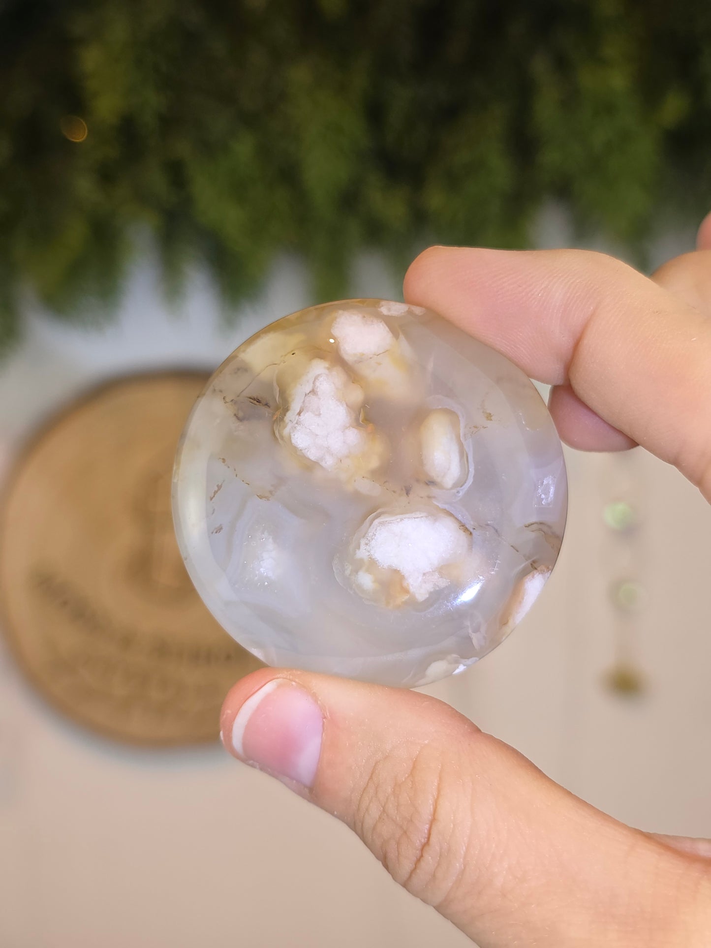 Flower Agate Flat Stone