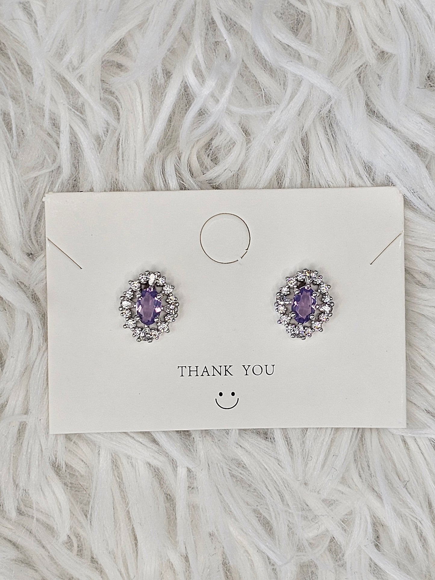 S925 Silver Lavender Jade Earrings - MAS0860