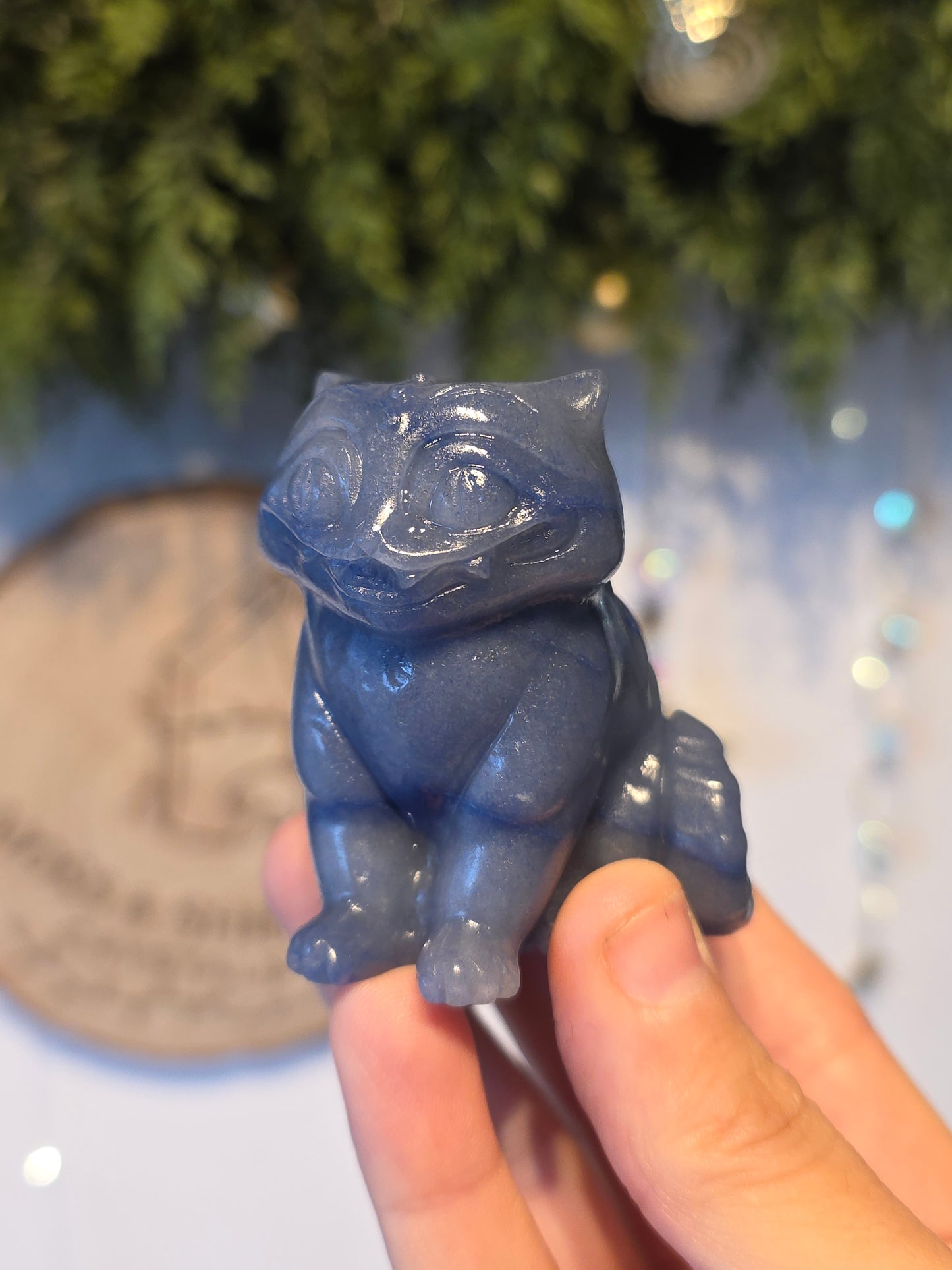 KPop Demon Hunter Tiger/Cat in Blue Aventurine - MAS6001