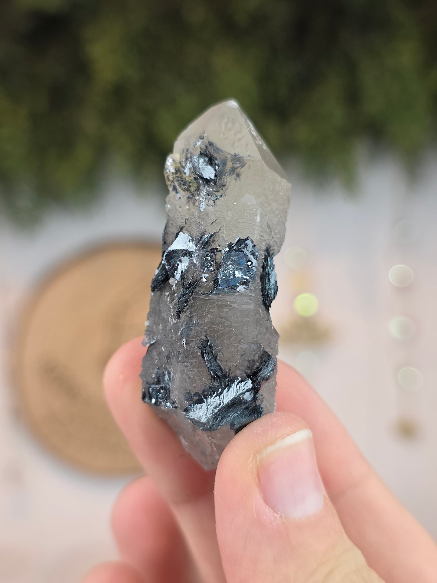 Specular Hemitite on Quartz from Minas Gerais Brazil